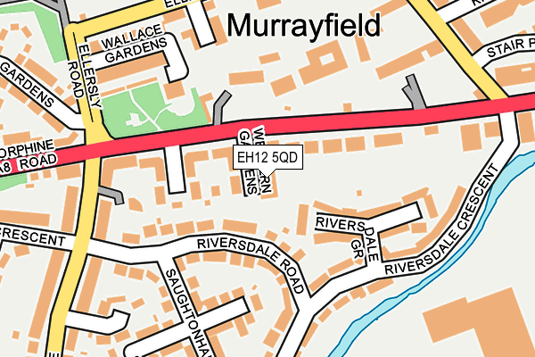 EH12 5QD map - OS OpenMap – Local (Ordnance Survey)