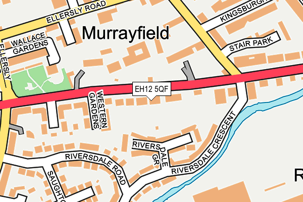 EH12 5QF map - OS OpenMap – Local (Ordnance Survey)