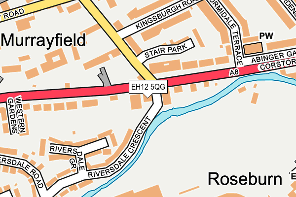 EH12 5QG map - OS OpenMap – Local (Ordnance Survey)