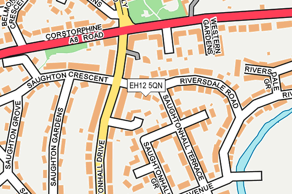 EH12 5QN map - OS OpenMap – Local (Ordnance Survey)