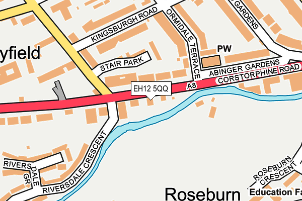 EH12 5QQ map - OS OpenMap – Local (Ordnance Survey)