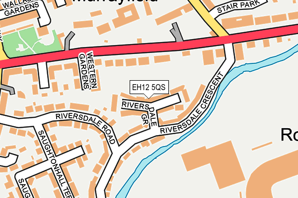 EH12 5QS map - OS OpenMap – Local (Ordnance Survey)