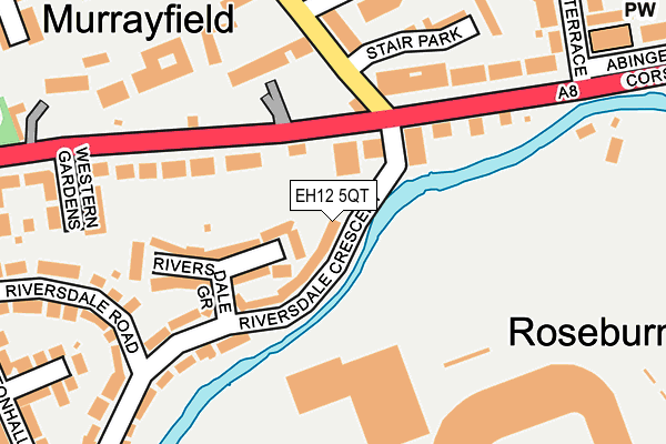 EH12 5QT map - OS OpenMap – Local (Ordnance Survey)