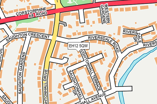 EH12 5QW map - OS OpenMap – Local (Ordnance Survey)