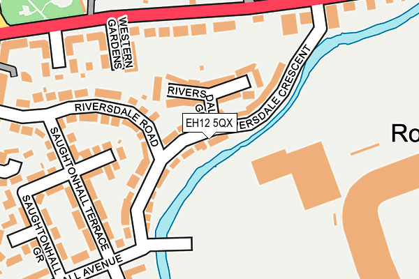 EH12 5QX map - OS OpenMap – Local (Ordnance Survey)