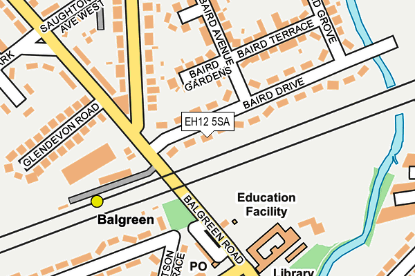 EH12 5SA map - OS OpenMap – Local (Ordnance Survey)