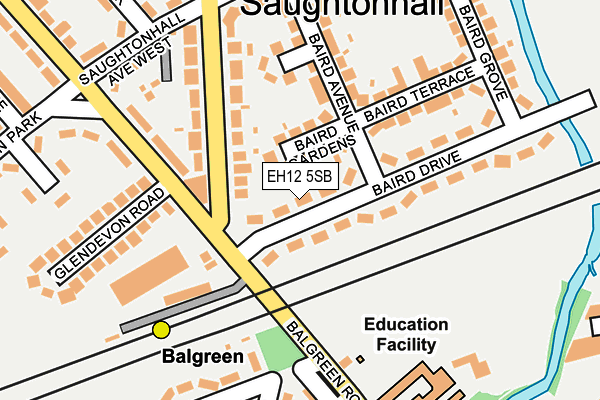 EH12 5SB map - OS OpenMap – Local (Ordnance Survey)