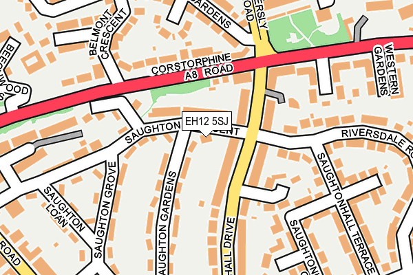 EH12 5SJ map - OS OpenMap – Local (Ordnance Survey)