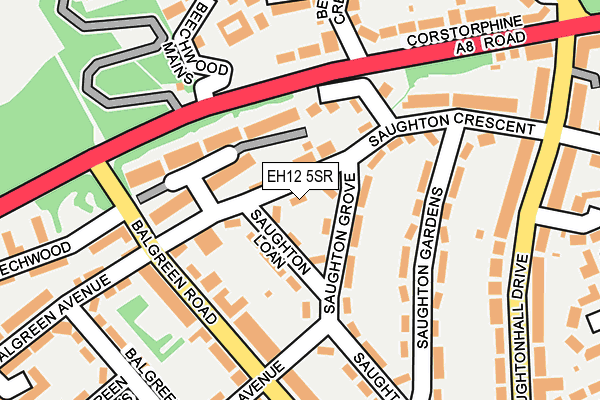 EH12 5SR map - OS OpenMap – Local (Ordnance Survey)