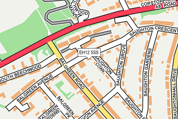 EH12 5SS map - OS OpenMap – Local (Ordnance Survey)