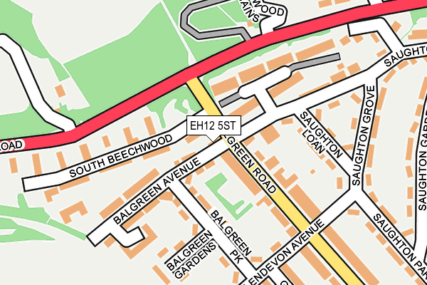 EH12 5ST map - OS OpenMap – Local (Ordnance Survey)