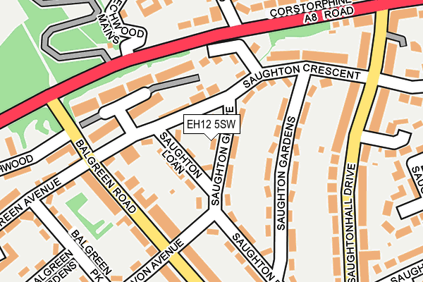 EH12 5SW map - OS OpenMap – Local (Ordnance Survey)