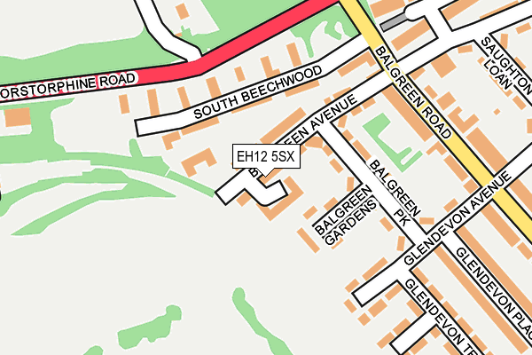 EH12 5SX map - OS OpenMap – Local (Ordnance Survey)