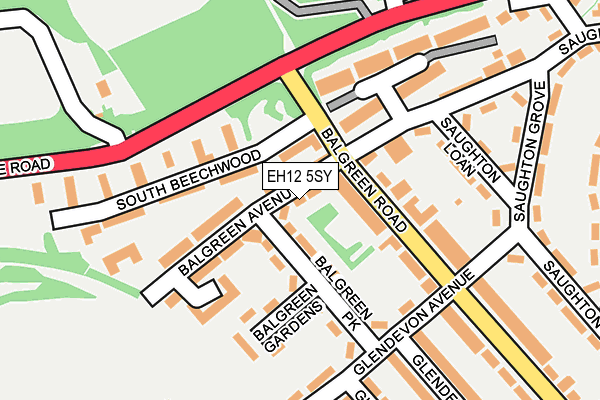 EH12 5SY map - OS OpenMap – Local (Ordnance Survey)