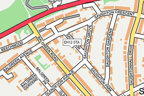 EH12 5TA map - OS OpenMap – Local (Ordnance Survey)