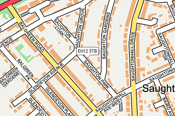 EH12 5TB map - OS OpenMap – Local (Ordnance Survey)