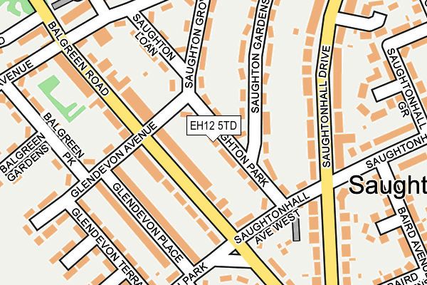 EH12 5TD map - OS OpenMap – Local (Ordnance Survey)