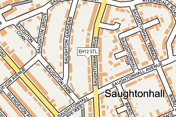 EH12 5TL map - OS OpenMap – Local (Ordnance Survey)