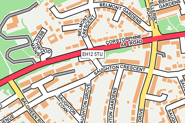 EH12 5TU map - OS OpenMap – Local (Ordnance Survey)