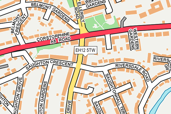 EH12 5TW map - OS OpenMap – Local (Ordnance Survey)