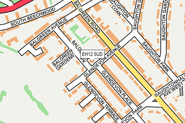 EH12 5UD map - OS OpenMap – Local (Ordnance Survey)