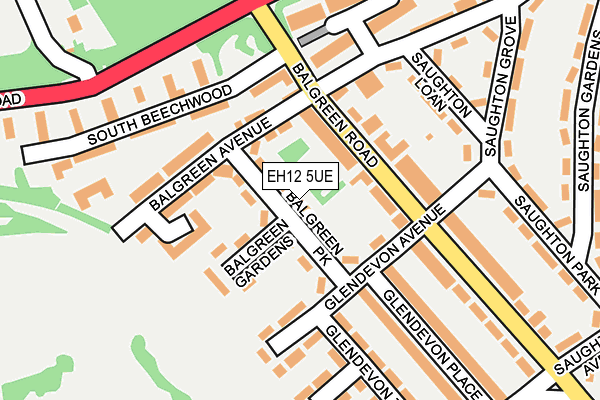 EH12 5UE map - OS OpenMap – Local (Ordnance Survey)