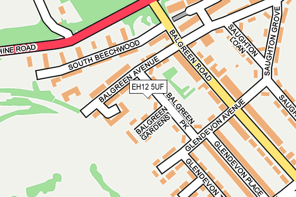 EH12 5UF map - OS OpenMap – Local (Ordnance Survey)