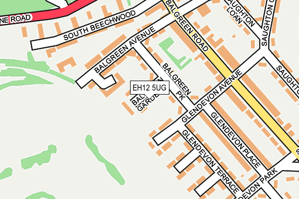 EH12 5UG map - OS OpenMap – Local (Ordnance Survey)