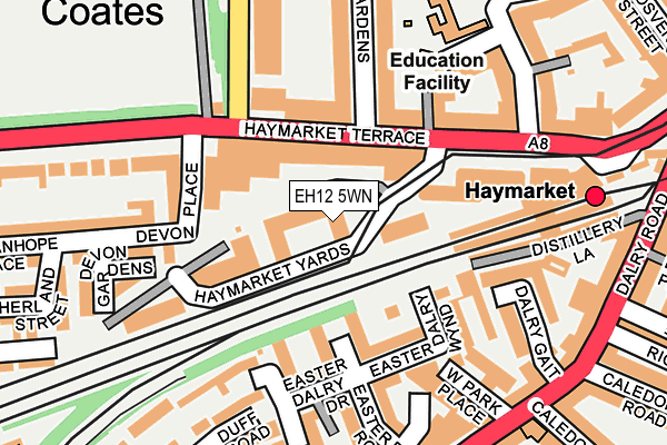 EH12 5WN map - OS OpenMap – Local (Ordnance Survey)