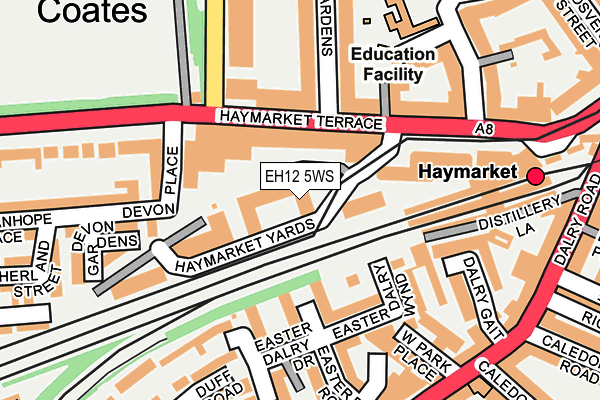 EH12 5WS map - OS OpenMap – Local (Ordnance Survey)