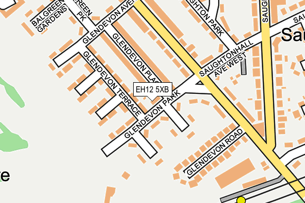 EH12 5XB map - OS OpenMap – Local (Ordnance Survey)