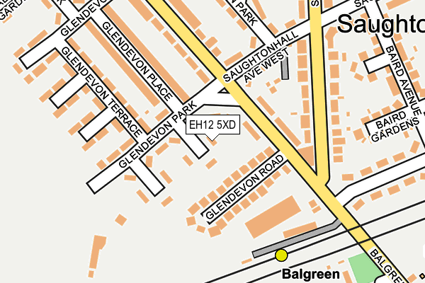 EH12 5XD map - OS OpenMap – Local (Ordnance Survey)