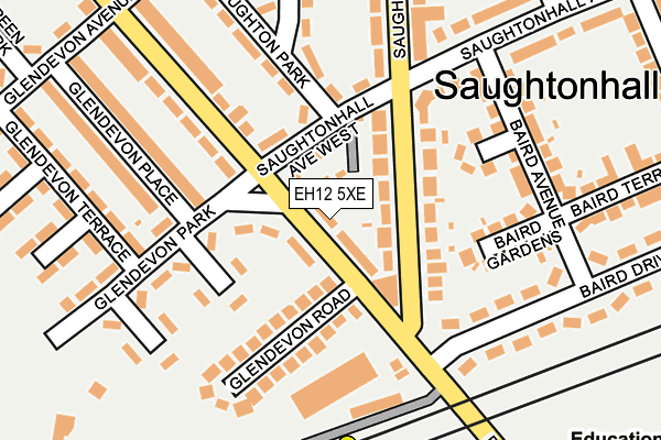 EH12 5XE map - OS OpenMap – Local (Ordnance Survey)