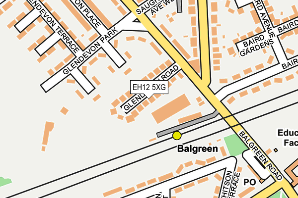 EH12 5XG map - OS OpenMap – Local (Ordnance Survey)