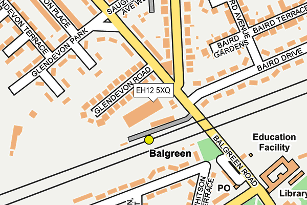 EH12 5XQ map - OS OpenMap – Local (Ordnance Survey)