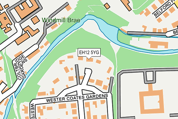 EH12 5YG map - OS OpenMap – Local (Ordnance Survey)