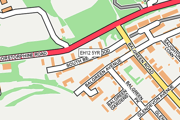 EH12 5YR map - OS OpenMap – Local (Ordnance Survey)