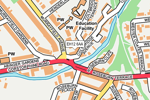 EH12 6AA map - OS OpenMap – Local (Ordnance Survey)