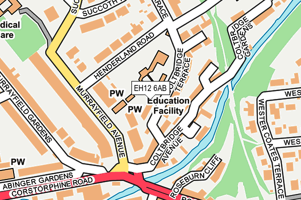 EH12 6AB map - OS OpenMap – Local (Ordnance Survey)