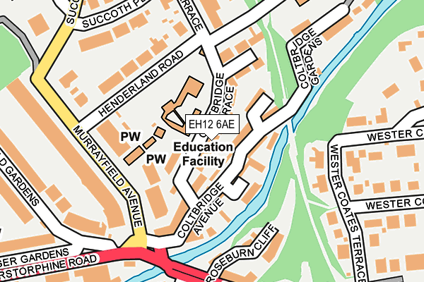 EH12 6AE map - OS OpenMap – Local (Ordnance Survey)