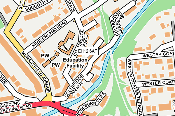 EH12 6AF map - OS OpenMap – Local (Ordnance Survey)