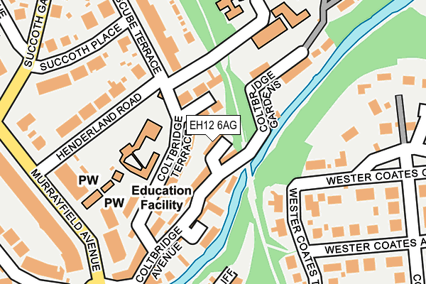 EH12 6AG map - OS OpenMap – Local (Ordnance Survey)