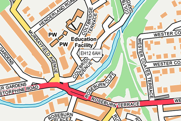 EH12 6AH map - OS OpenMap – Local (Ordnance Survey)