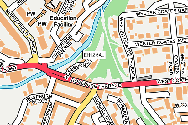 EH12 6AL map - OS OpenMap – Local (Ordnance Survey)