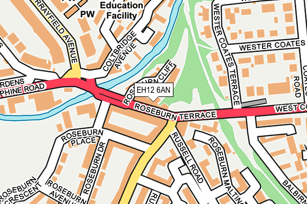 EH12 6AN map - OS OpenMap – Local (Ordnance Survey)