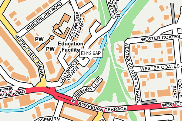 EH12 6AP map - OS OpenMap – Local (Ordnance Survey)