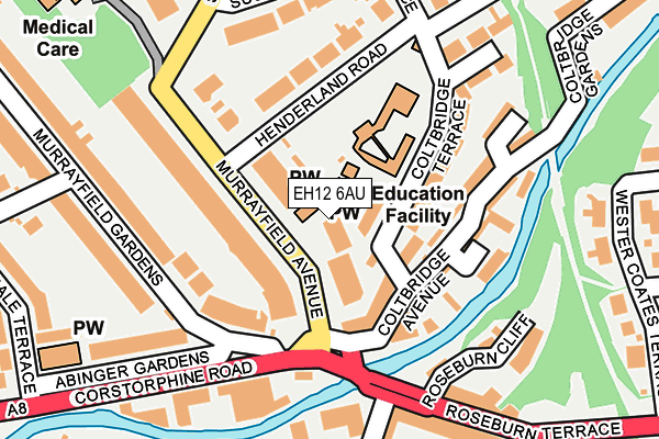 EH12 6AU map - OS OpenMap – Local (Ordnance Survey)