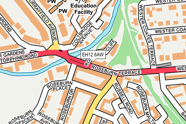 EH12 6AW map - OS OpenMap – Local (Ordnance Survey)