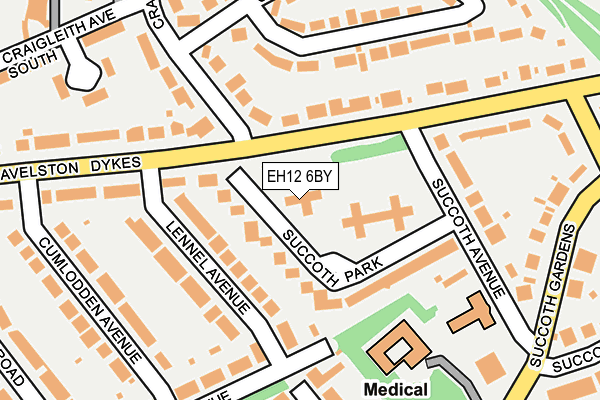 EH12 6BY map - OS OpenMap – Local (Ordnance Survey)