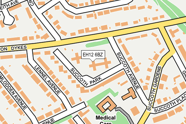 EH12 6BZ map - OS OpenMap – Local (Ordnance Survey)